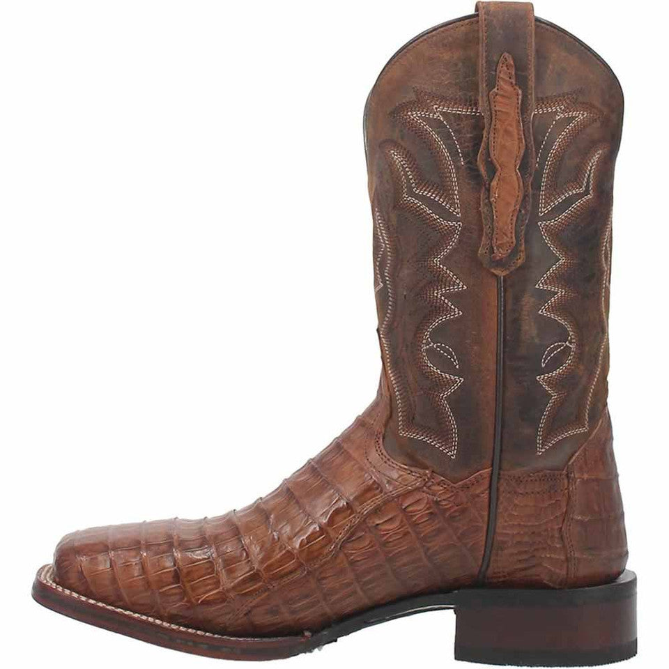 Dan Post Cowboy Certified Kingsly Caiman Square Toe Apache/Chocolate Boot - 8D