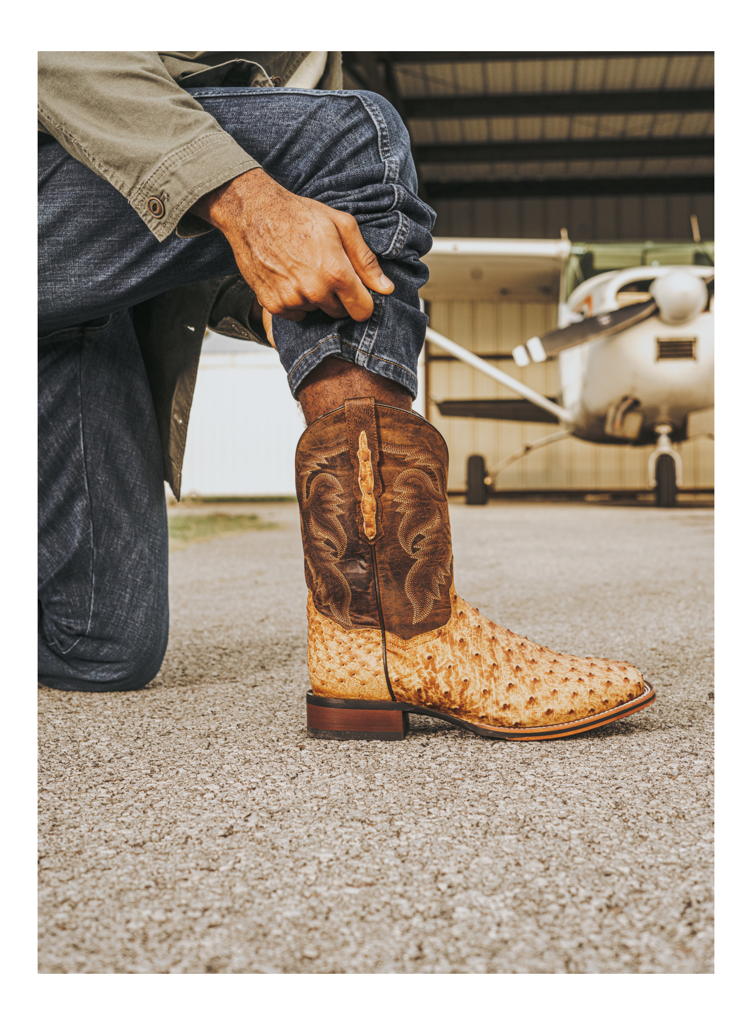 KERSHAW FULL QUILL OSTRICH BOOT - 7