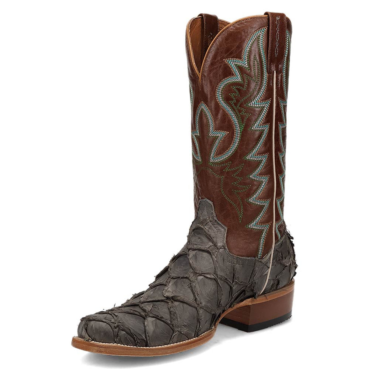 Dan Post Men's Riggs Pirarucu Skin Cutter Style Toe 13" Boots - 8D