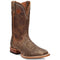 Dan Post Murray Men's Brown Bison Leather Square Toe Rugged Western Cowboy Boots