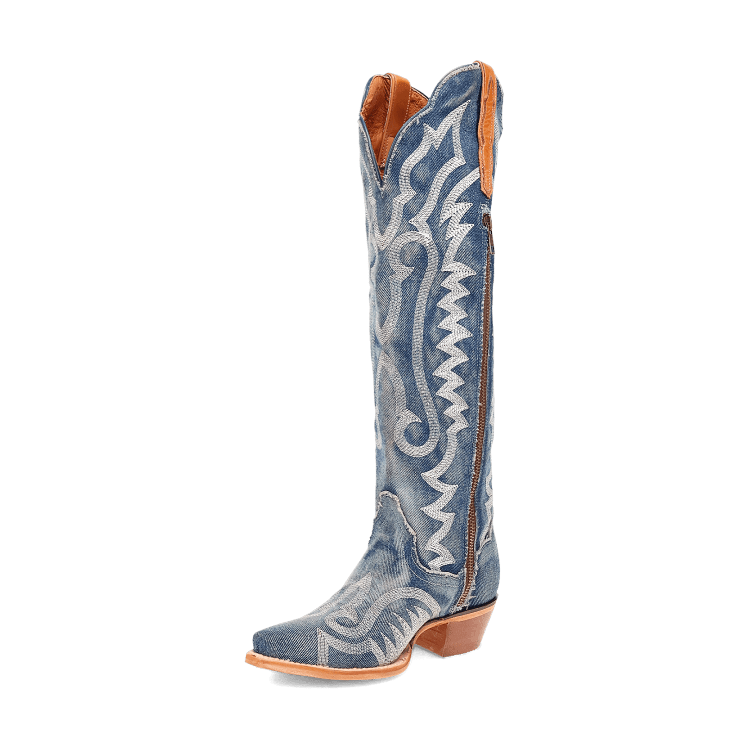 Dan Post Denim Darlin' Boot - Premium Blue Leather Western Boot - 6