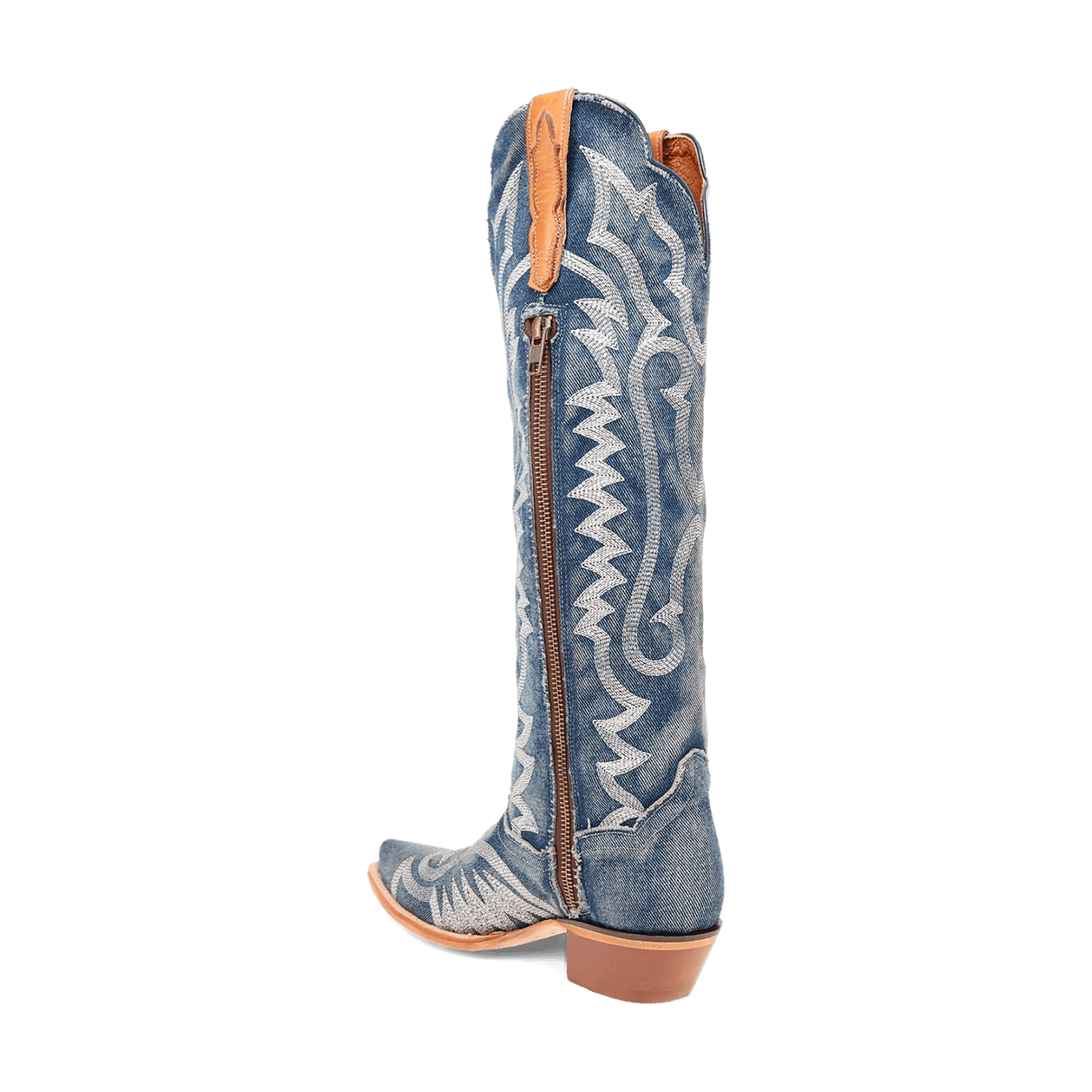 Dan Post Denim Darlin' Boot - Premium Blue Leather Western Boot - 6