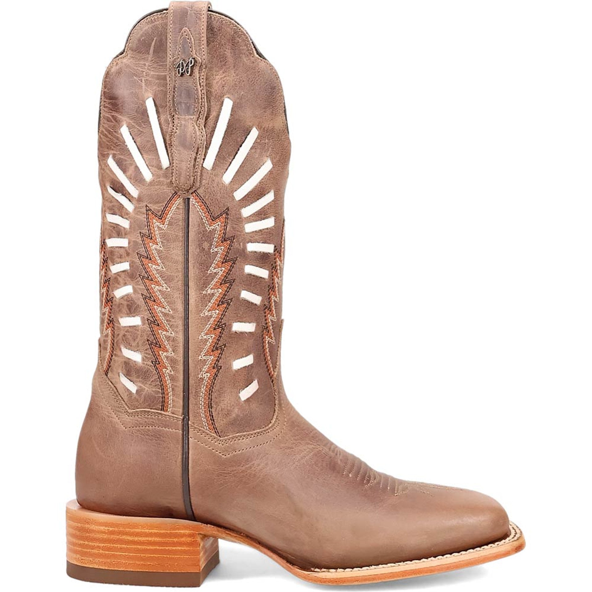 Dan Post Lacey Women’s Tan Leather Square Square Toe Western Cowboy Boot - 6M