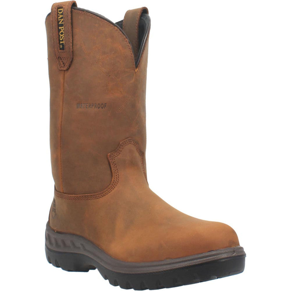 Dan Post Cummins Waterproof Tan Round Toe Leather Boot - 8M