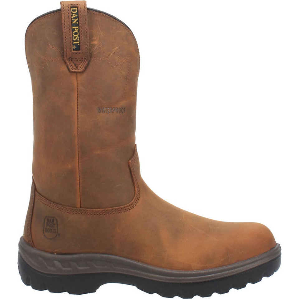 Dan Post Cummins Waterproof Tan Round Toe Leather Boot - 8M