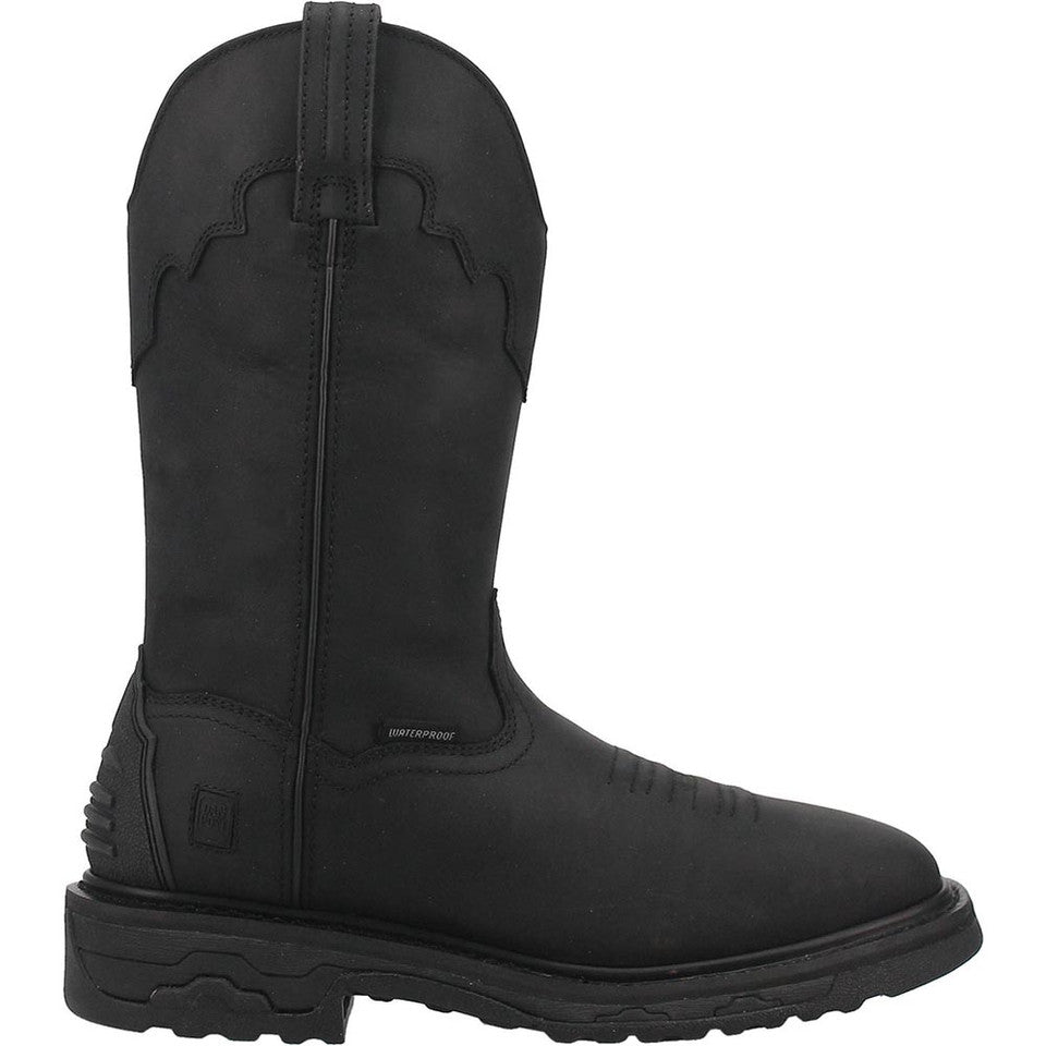 Dan Post Blayde Waterproof Black Square Toe Leather Boot - 8D