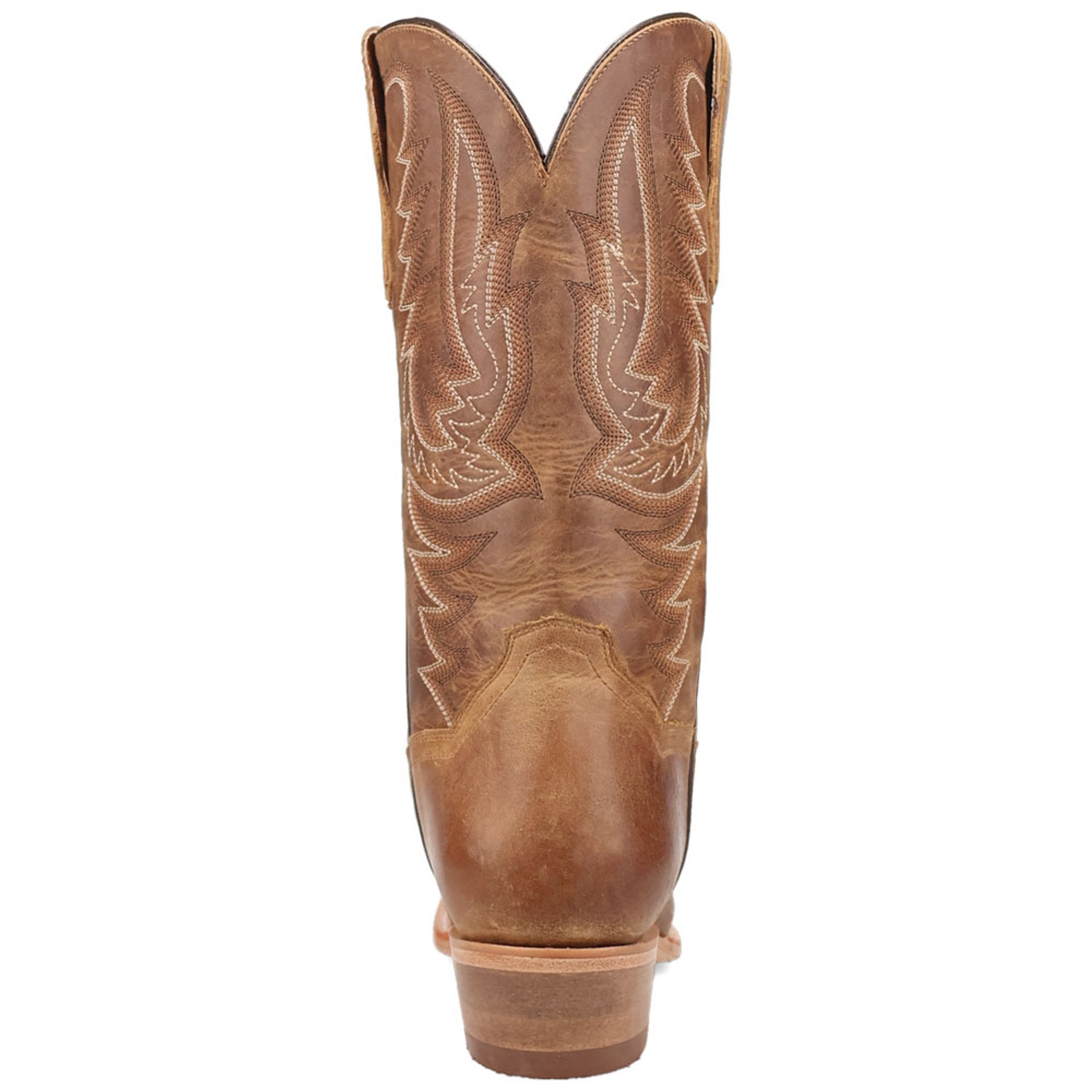 Dan Post Roman Men's Tan Leather Sleek Square Toe Western Cowboy Boots - 7.5D