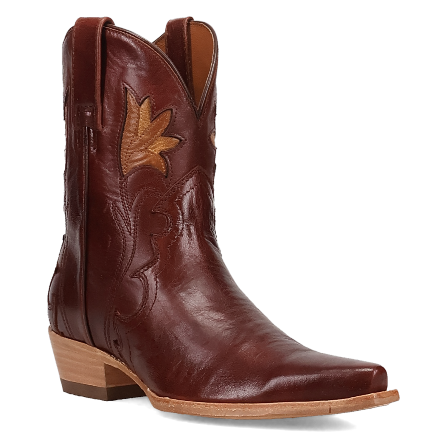 SAFFRON LEATHER BOOTIE - 6