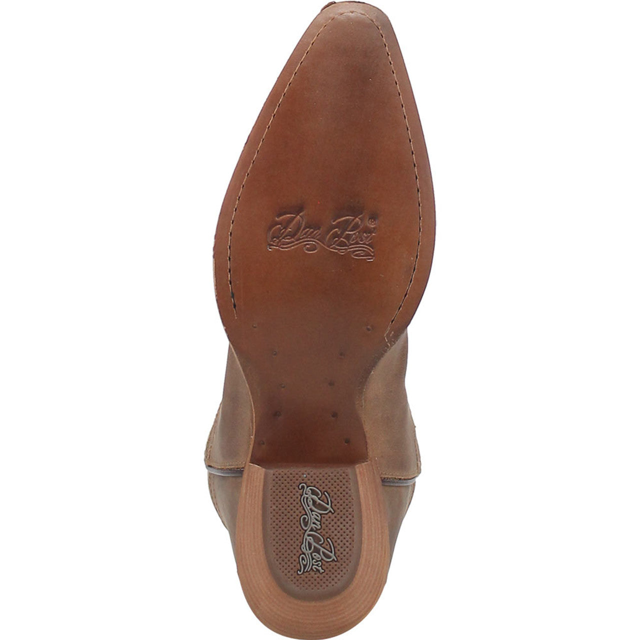 Dan Post Women's Square Toe Tan/Denim Ellie Leather Boots - 7M