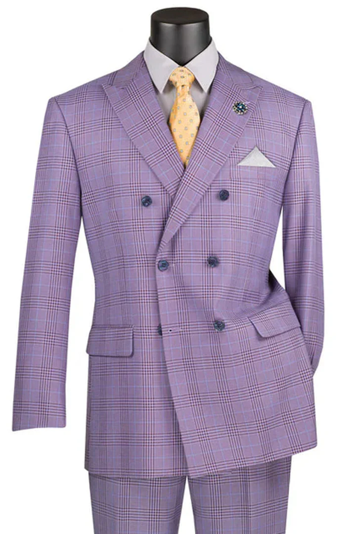 Mens Easter Suit - Jacket and Pants in Summer Color Light Purple Modern Fit Light Weight - 34 Short or Extra Small