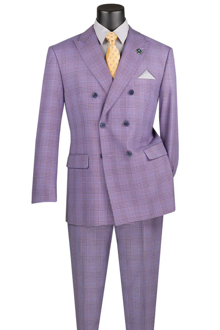 Mens Easter Suit - Jacket and Pants in Summer Color Light Purple Modern Fit Light Weight - 34 Short or Extra Small