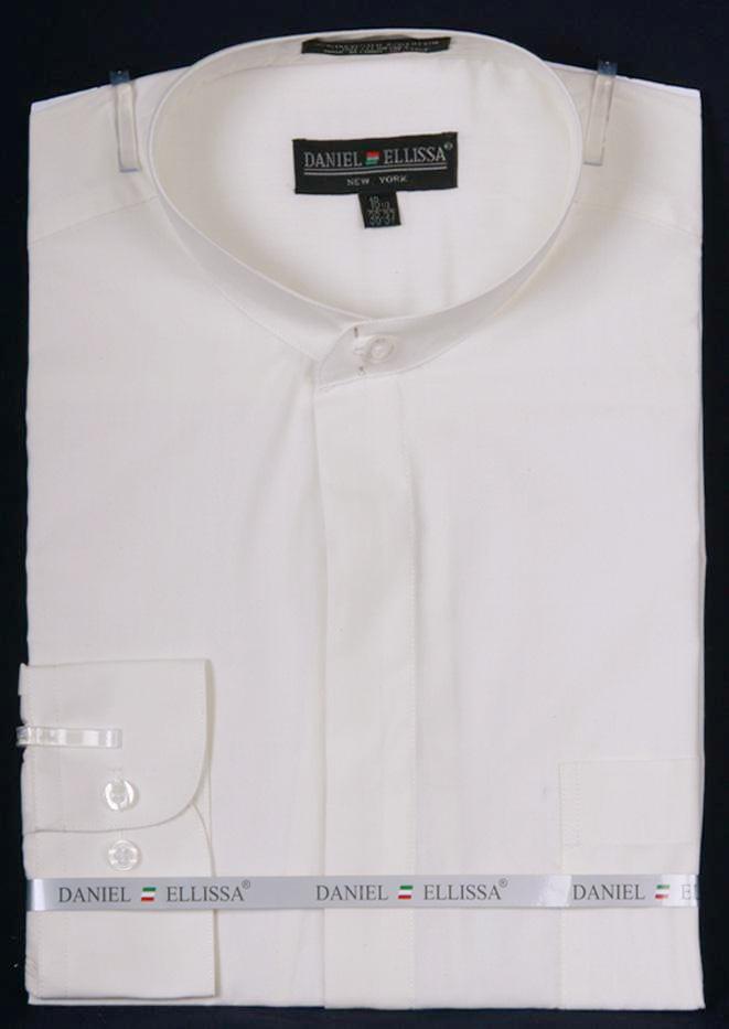Ivory Men's Classic Banded Collar French Dress Shirt - 14Â½ 32/33
