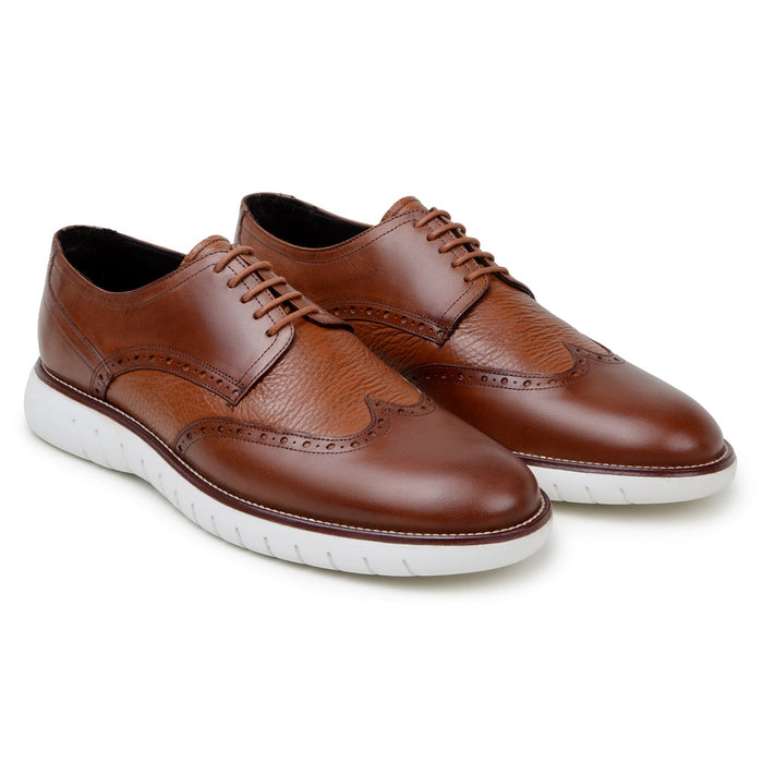 Belvedere Enzo - Antique Tan Ostrich Leather Dress Shoe