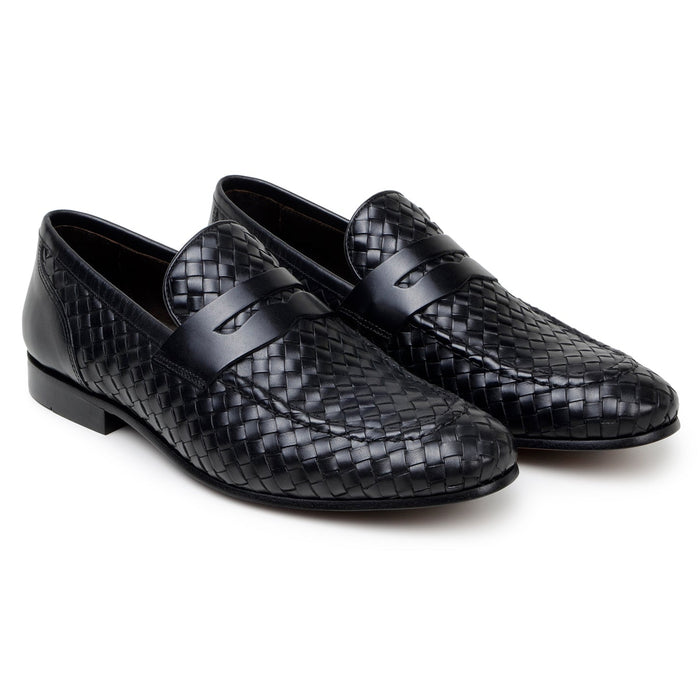 Belvedere Luca Black Genuine Alligator Leather Oxford