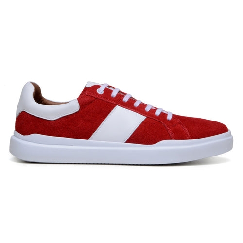 Belvedere Olivier - Red & White Genuine Ostrich Shoe