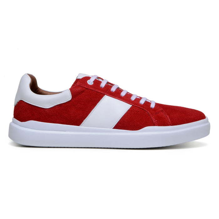 Belvedere Olivier - Red & White Genuine Ostrich Shoe
