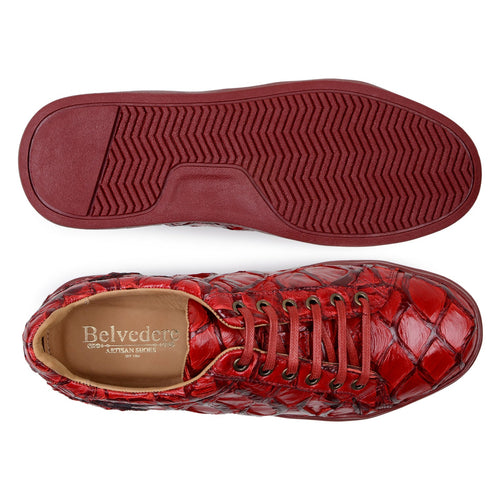 Belvedere Kingstone Red Alligator Oxford