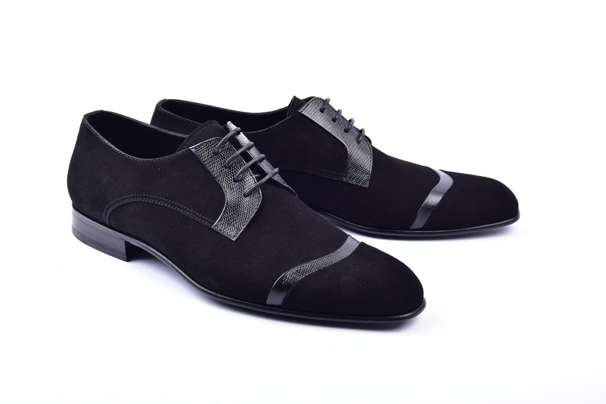 Corrente 2432 Suede Lace-Up - Black - Black - Size 13