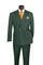 Rockefeller Collection - Double Breasted Stripe Suit Hunter Green Regular Fit 2 Piece