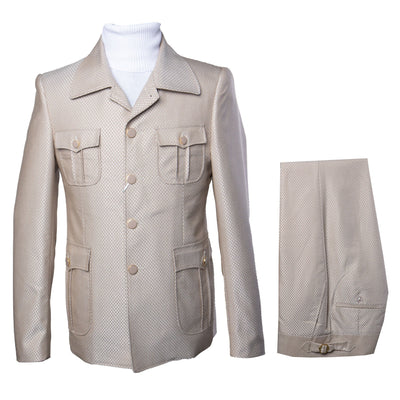 Rossi Man DUKE RM1766 Slim Fit 3-Piece Suit for Men â€“ Modern Cream Off-White Formalwear