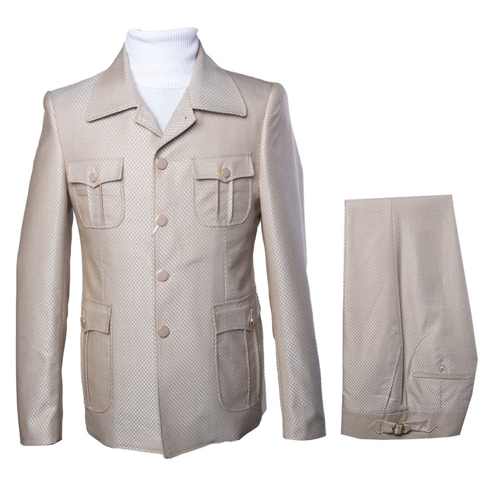 Rossi Man DUKE RM1766 Slim Fit 3-Piece Suit for Men â€“ Modern Cream Off-White Formalwear