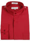 Daniel Ellissa Banded Collar Dress Collarless Shirt Burgundy ~ Wine ~ Maroon Color(Wine) Men's Dress Shirt