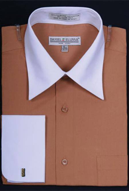 Affordable Clearance Cheap Mens Dress Shirt Sale Online Trendy - Tan Men's Daniel Ellissa Bright Shirt