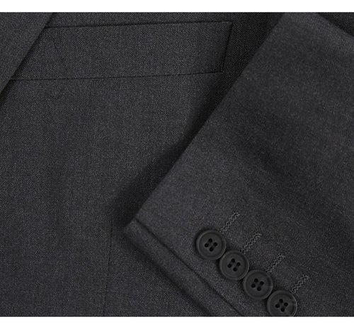 Cheap priced Suit  - Mens Extra Long Basic Two Button Dark Grey Suit