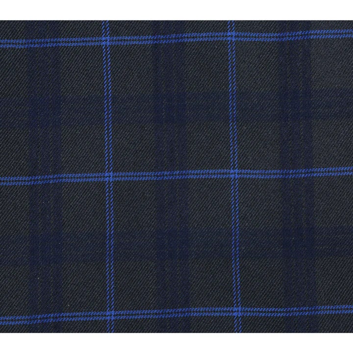 Cheap priced Suit - Mens Classic Fit Two Button Dark Blue Wide Suit Windowpane Plaid - 38 Short Jacket+32 Waist Adjustable 28to34)(Height: 5 4 to5 7 )(Neck  15-16.5)S-M)