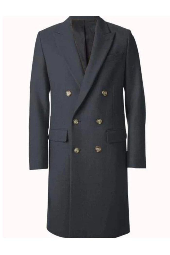 men's Dark Green Authentic Coat Double Breasted~Wide Dress Coat
