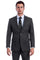 Cheap Priced Suit  - Men's Two Button Modern Fit Linen Look Summer Dark Grey Suit