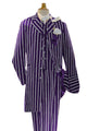 Dark Purple and White Pinstripe Zoot Suit - Gangster 1920s Pinstripe Suit - Mens  Fashion Suit