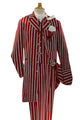 Dark Red and White Pinstripe Zoot Suit - Gangster 1920s Pinstripe Suit - Mens  Fashion Suit