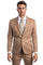 Cheap Priced Suit - Men's One Button Peak Lapel Basic Slim Fit Dark Taupe Suit