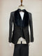 Mens Black Dinner Jacket - Two Toned Color Blazer - Black and Black Sport Coat