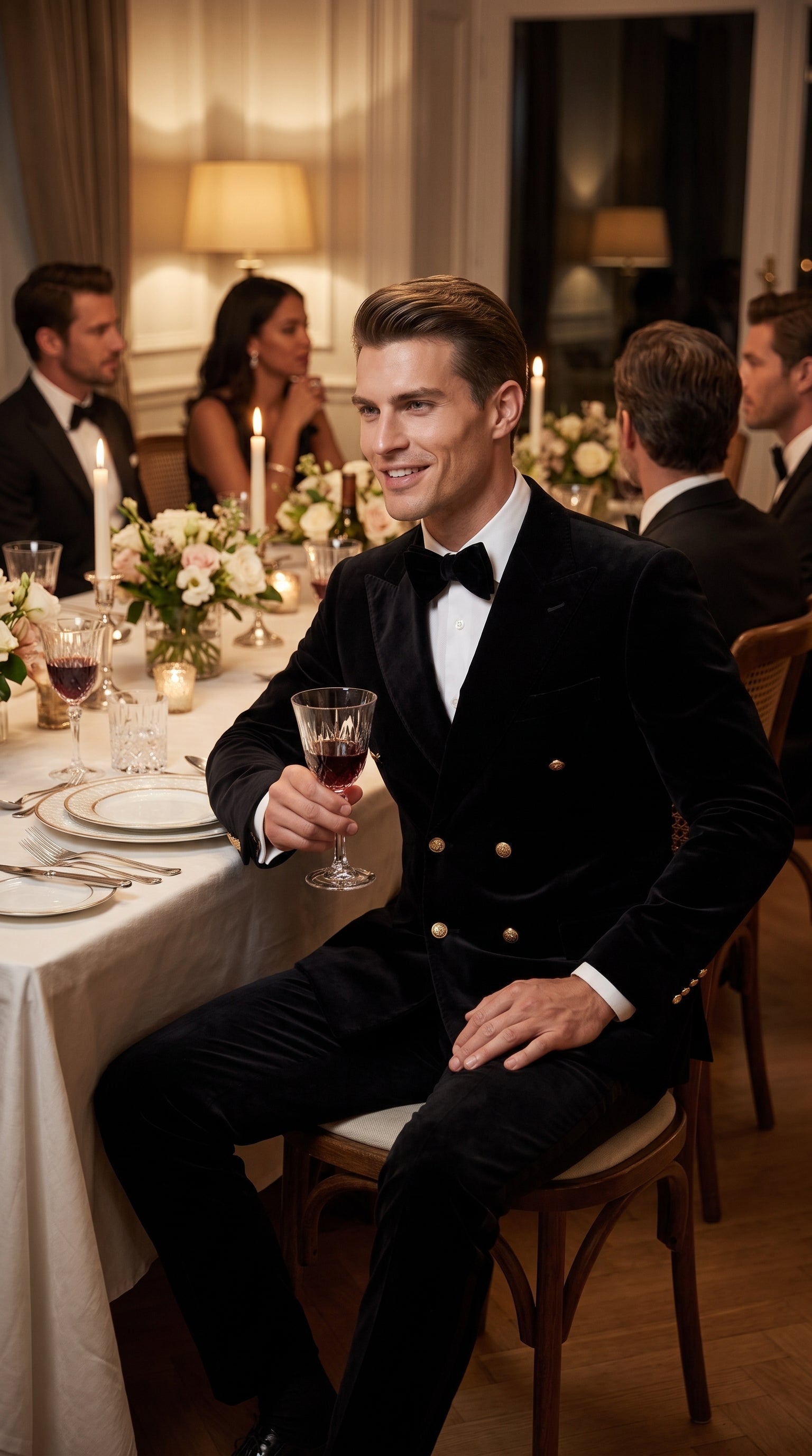 Men’s Rossi Man Zeus Black Velvet Double Breasted Tuxedo Suit, Formal Wedding Prom Dinner Suit Set - 34 Short or Extra Small