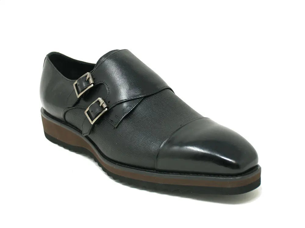 Double Monk Strap Burnished Loafer - 7.5