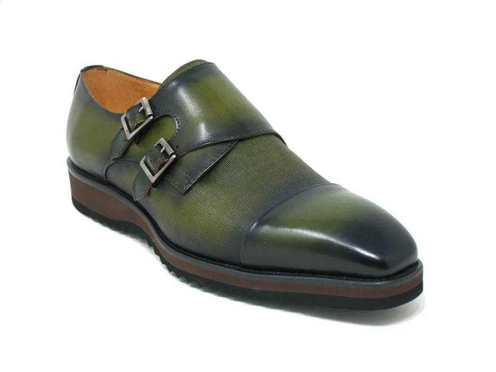 Double Monk Strap Burnished Loafer - 7.5