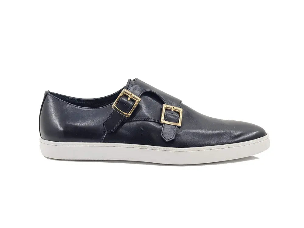 Double Monk Strap Leather Sneaker - 7.5