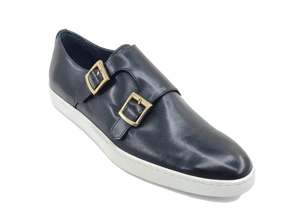 Double Monk Strap Leather Sneaker - 7.5