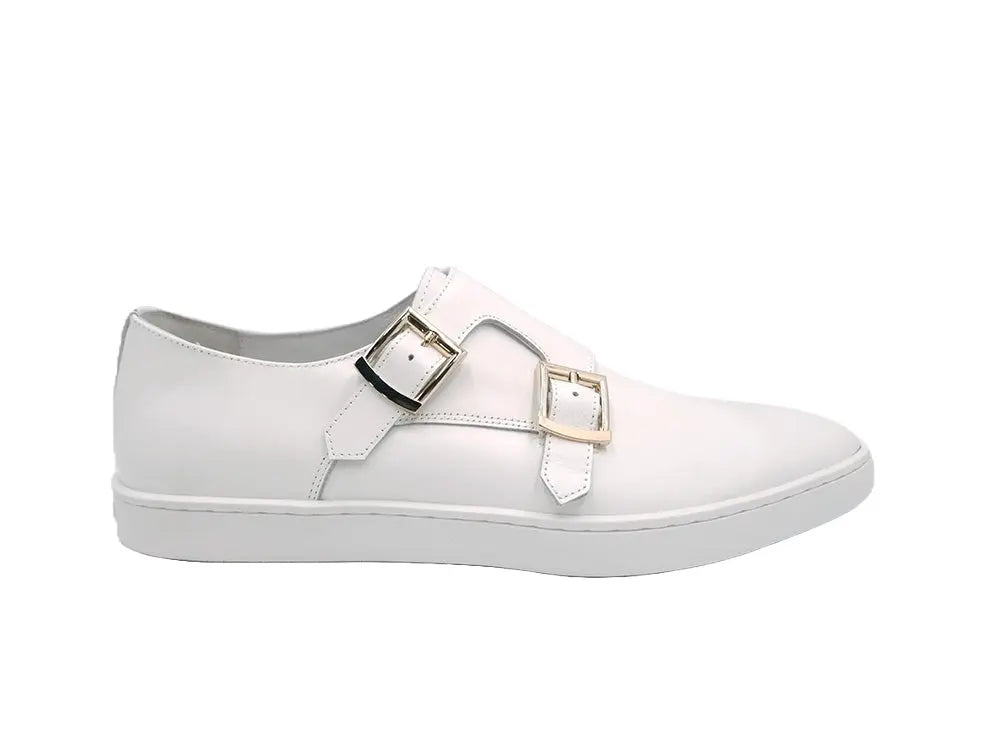 Double Monk Strap Leather Sneaker - 7.5