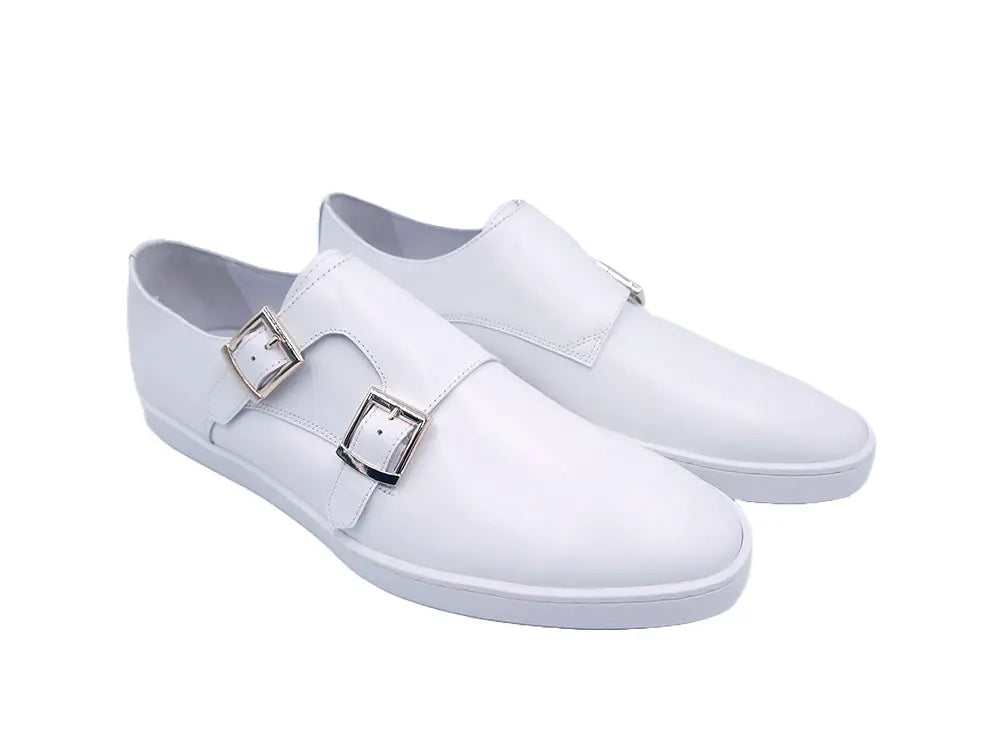 Double Monk Strap Leather Sneaker - 7.5