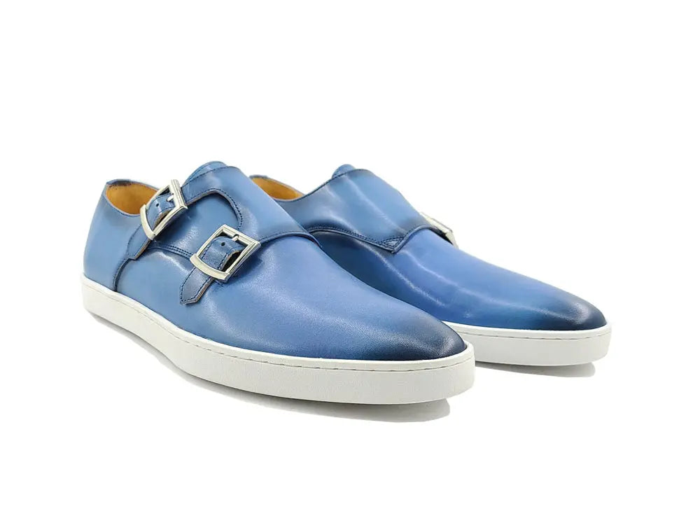 Double Monk Strap Leather Sneaker - 7.5