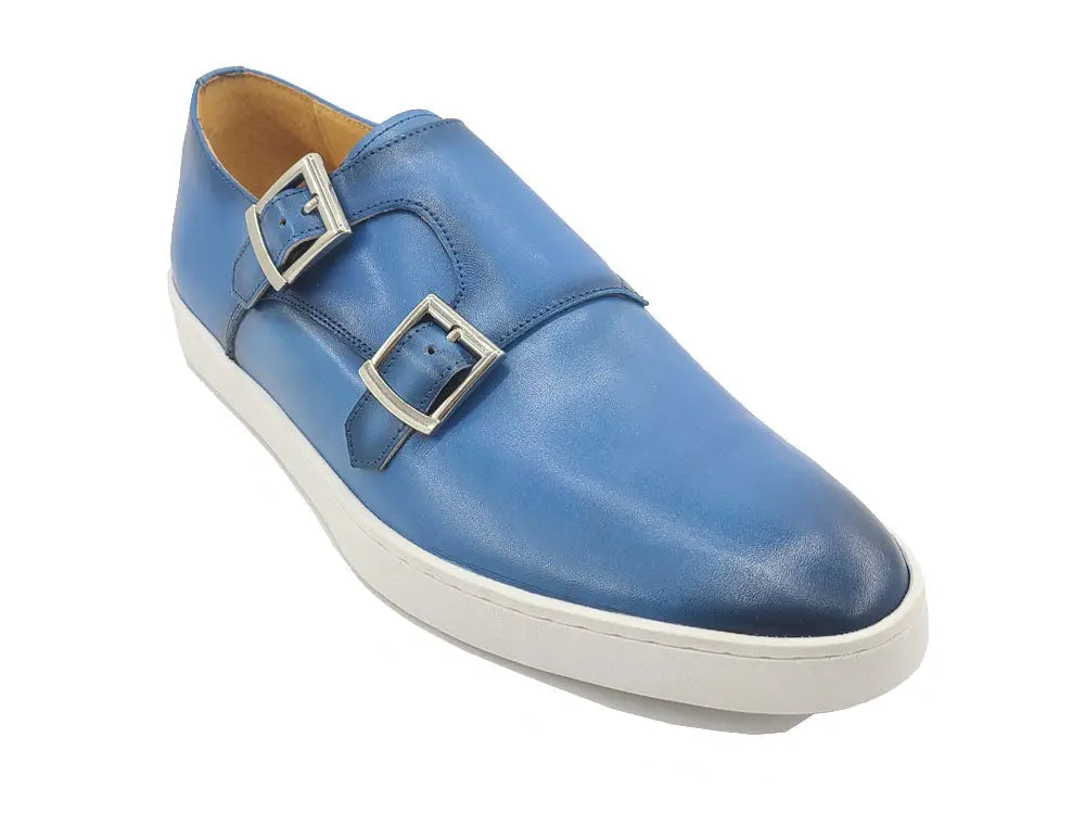 Double Monk Strap Leather Sneaker - 7.5