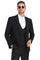 Cheap priced Suit - Men's Slim Fit One Button Peak Lapel Low Cut Double Breasted Vest Wedding Black Suit