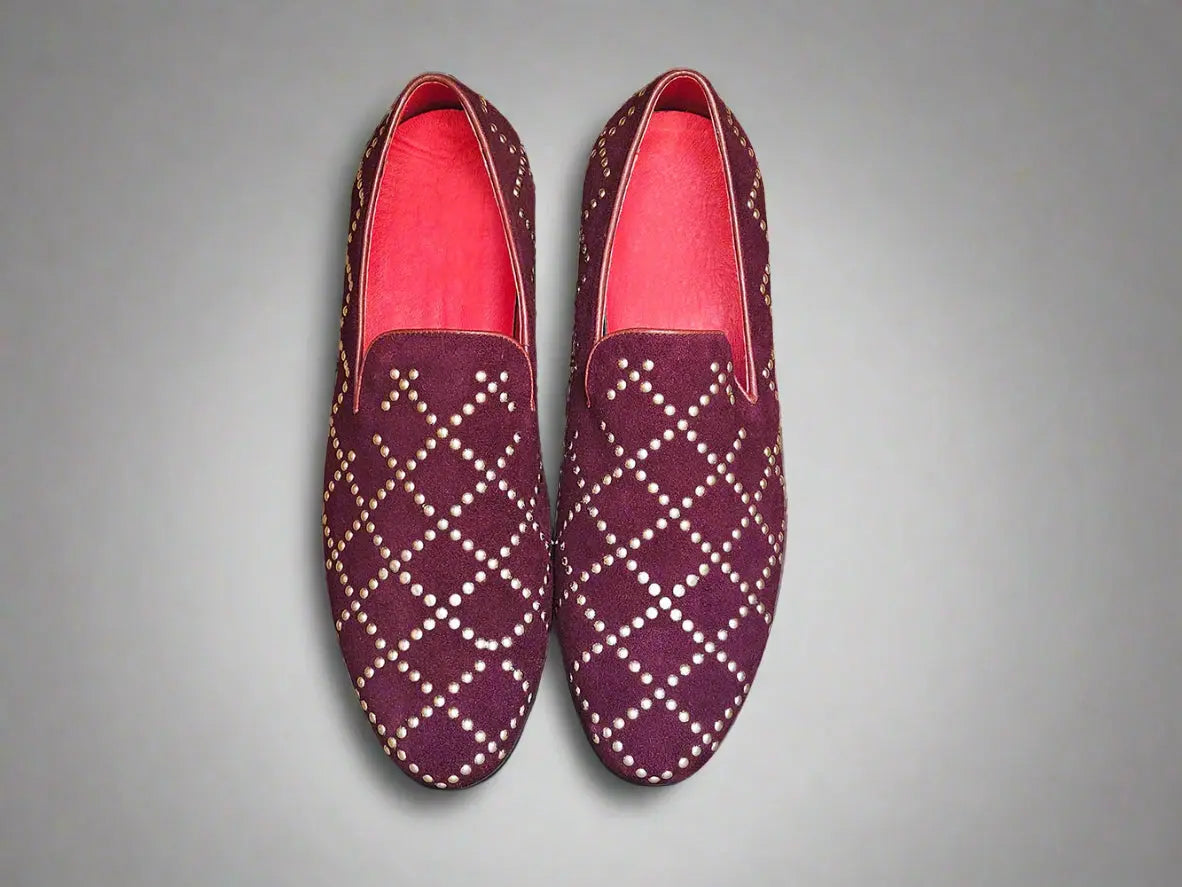 Carrucci Dress Studs Loafer in Suede - 9