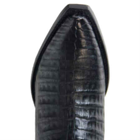 Men's Black Genuine Caiman Belly Handcrafted Dress Cowboy Boot Cheap Priced For Sale Online - 6EE