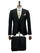 Mens Giovanni Testi 3 Piece Suit in Black – Notch Lapel 2 Button Jacket with Side Vents & Comfort Flex Waist Pants