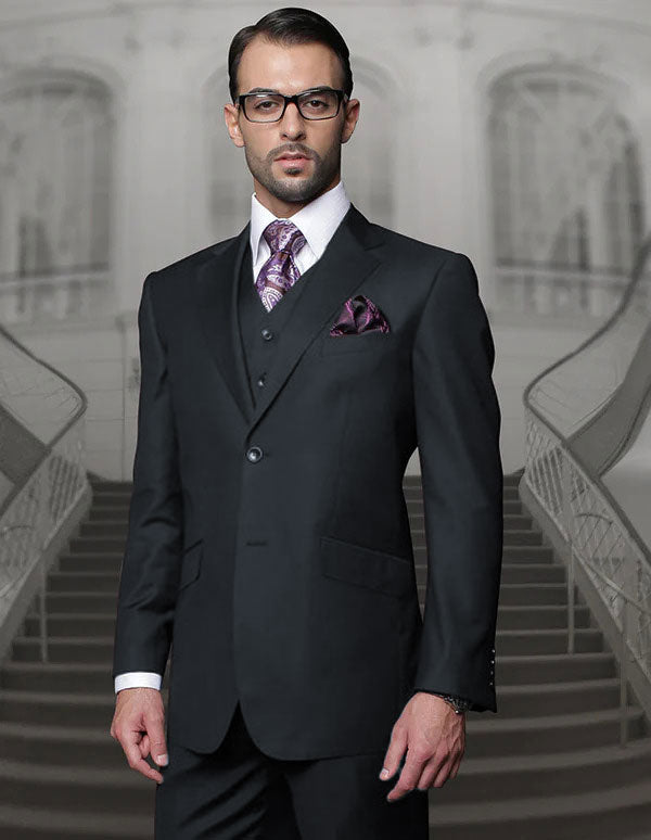 Mens Wool Business Charcoal Suits
