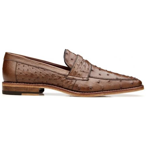 Belvedere Espada Tabac  Genuine Ostrich Quill Penny Loafer - 6